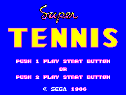 Super Tennis Title Screen